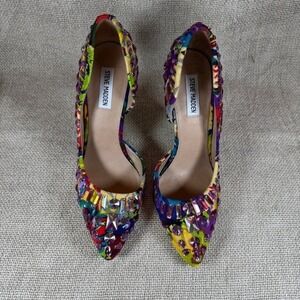 Steve‎ Madden Galactik Embroidered Jewel Embellished Stiletto Heels Women's 9.5M